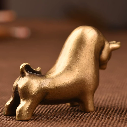 Чистая медная ручка, ручки, пионер пионер пионера Niu Wenfang Desktop Creative Retro Cormeration Wenwan Pinja Town Paper Paper Pap