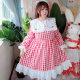 Meat Dream Plus Size Customized Original Picnic Style Pastoral Berry Bree Palace Lantern Bell Sleeve Sweet Dress