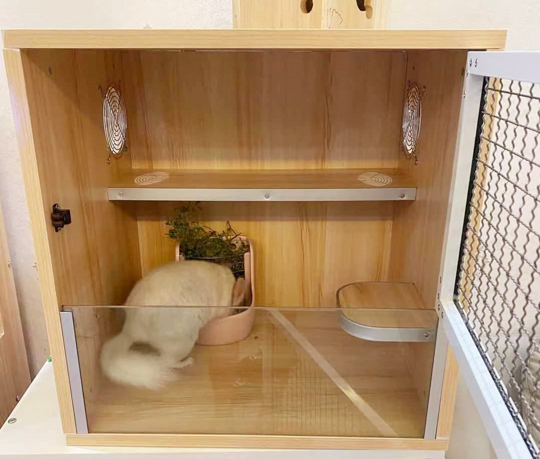 Totoro Cage Pet Totoro Cabinet Cage Solid Wood Ecological Pet Nursing Cage Breeding Cage