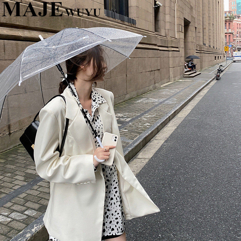 majewuyu maji idiom small subsuit jacket woman 2021 spring new loose 100 hitch suit tide