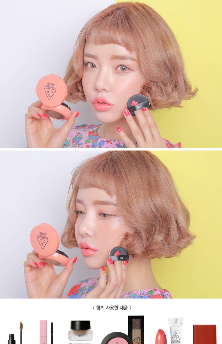 [Spot] Nước hoa quả 3CE mới chính hãng của Hàn Quốc dưỡng ẩm dạng lỏng cushion má hồng 6 màu dưỡng ẩm cho da - Blush / Cochineal phấn má saemmul