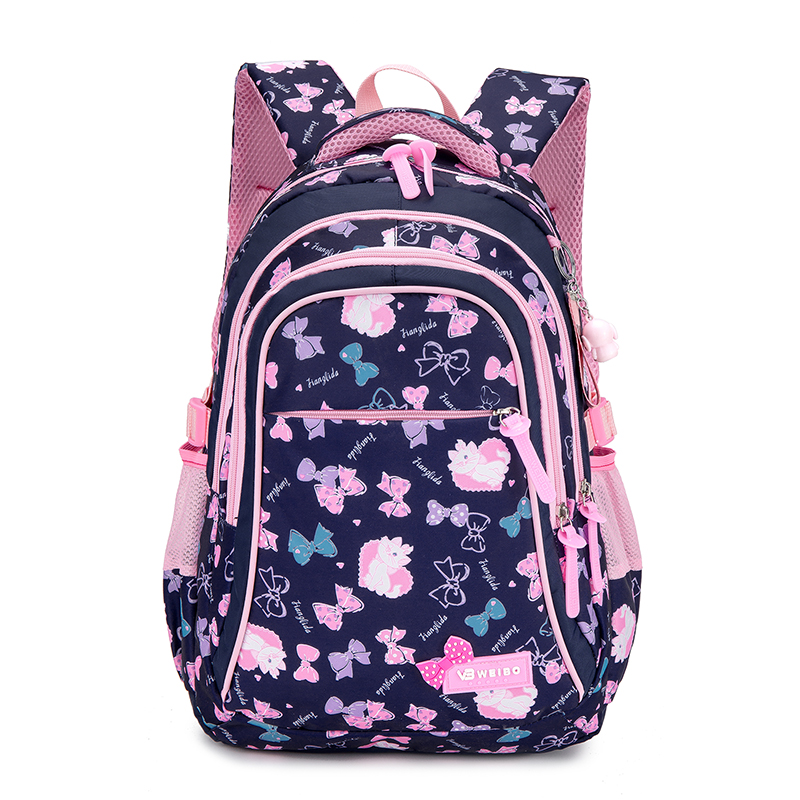 Primary school student's school bag 8-12 years old Child Han version Double shoulder bag 2-3-6 grade girl's large capacity Shoulder Bag