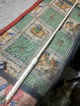 Cowhide equestrian long whip dance step whip training to beat people self-defense whip strong and durable whip family method handmade