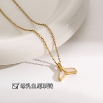 Breast milk fetal hair fishtail necklace baby mother and baby souvenir custom handmade diy homemade material package