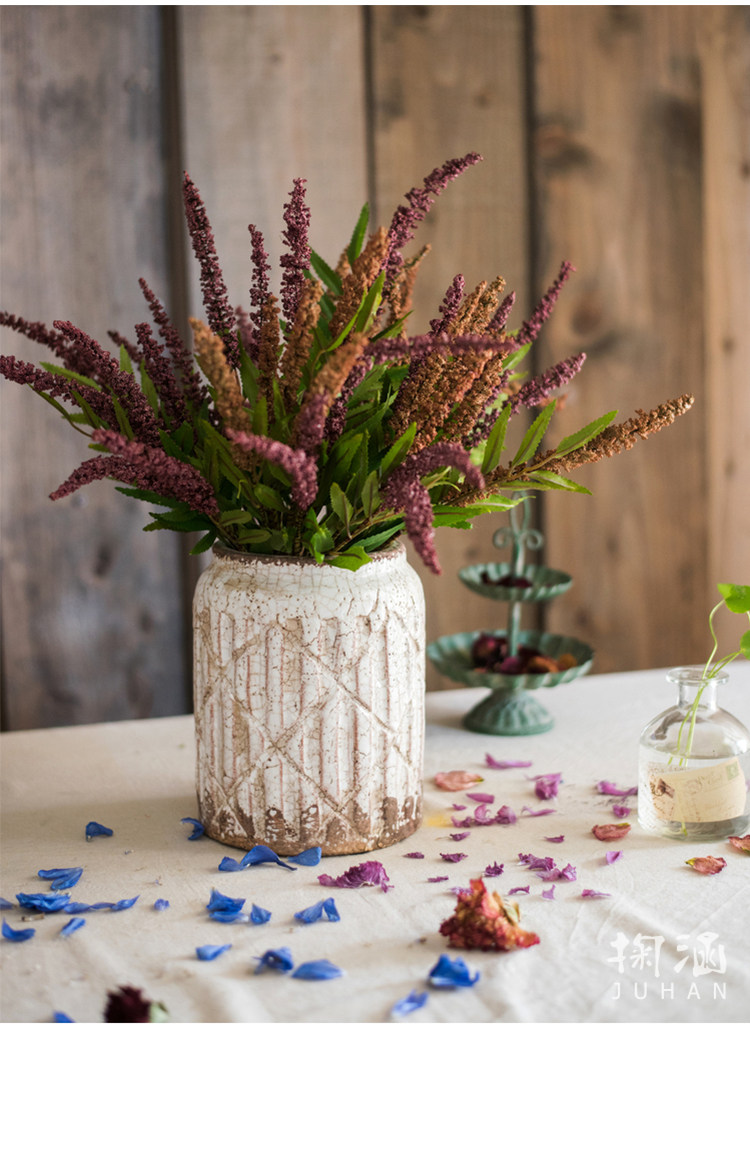 花盆栽培盆吊籃吊盆花盆花器墟蕪瓶陶瓷做舊花瓶復古花器裝飾擺件罐子歐式法式此款小號價格 Yahoo奇摩拍賣