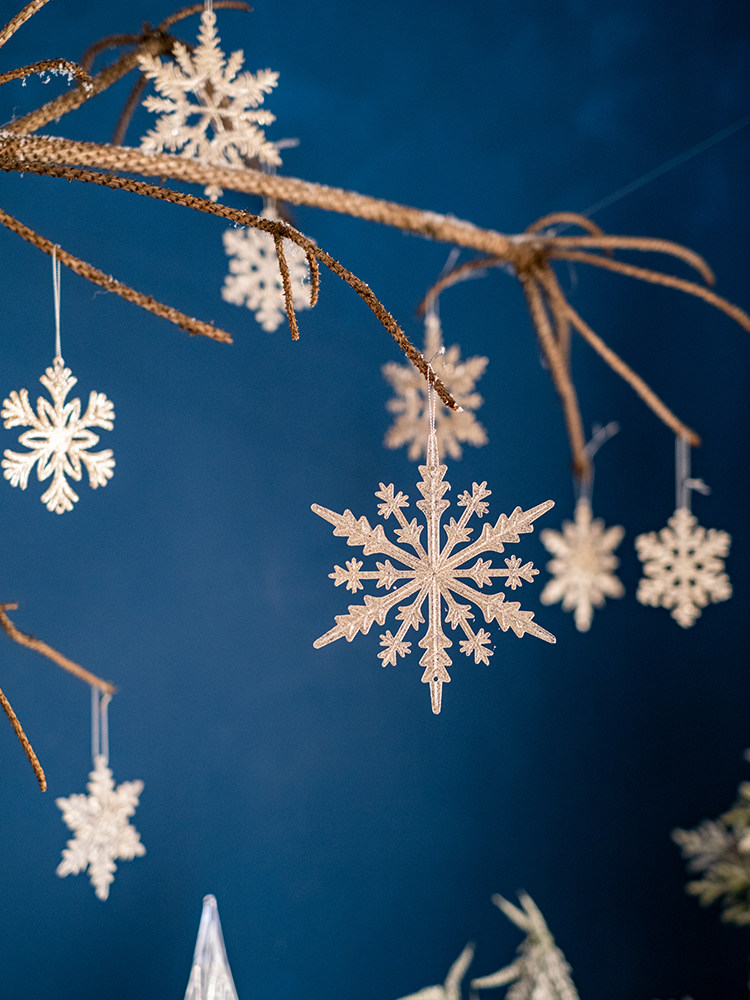 Decoration Snowflake Christmas Tree Pendant Ceiling Display Window_voghion.com