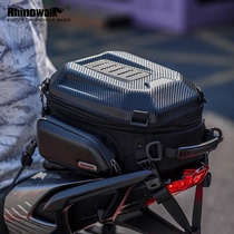 Rhinowalk motorcycle scooter rear seat bag hard shell bag off-road vehicle tail bag imitation racing backpack rider bag