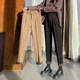 Plush thick woolen pants women's winter 2022 new radish women's pants cigarette pants autumn and winter casual harem pants women