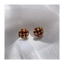 (W Dear) No earhole BI Entrance Style Retro Port Wind Drop Glazed Ear Clip Woman Superior MOSQUITO COIL Dish Ear Accessories