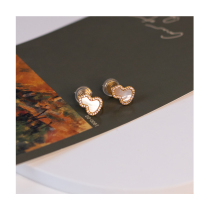 (W Dear) natural seashells full drill gourd ear clip without earhole female small crowddesign 100 hitch mosquito coil pan ear clip