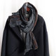 Autumn and winter patchwork plaid Japanese retro men's scarf