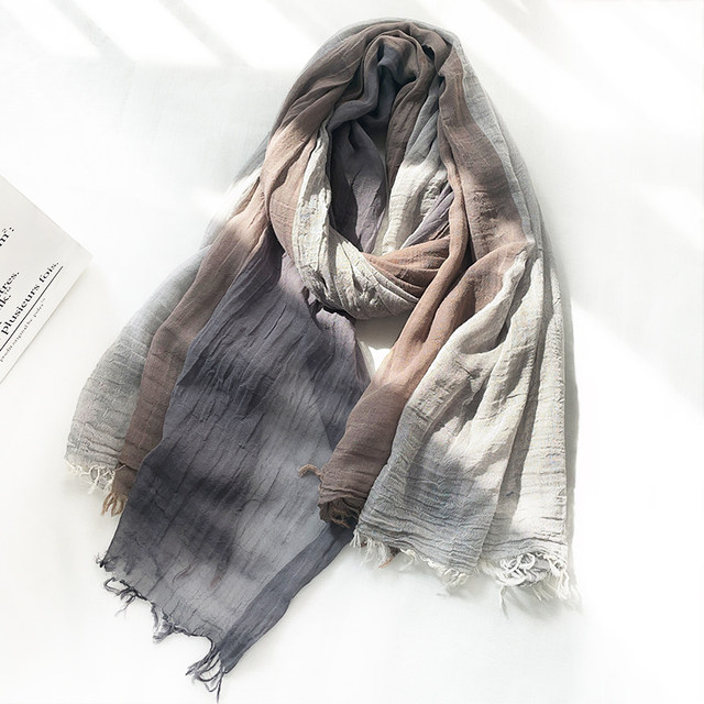 Autumn and winter Japanese casual color block scarf for men