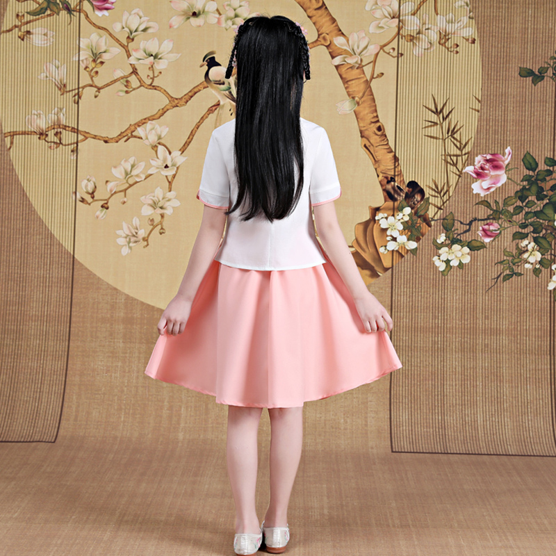 Trung Quốc chiếc váy cô gái cổ váy Trung Quốc mùa hè gió váy mẹ và con gái bố mẹ ăn mặc váy siêu cổ tích cô gái Tang chiếc váy cổ tích váy trẻ em.