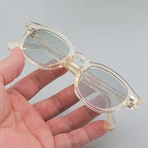 MOSCOT LEMTOSH sunglasses mens plate retro transparent yellow frame polarized light grey ink mirror female round