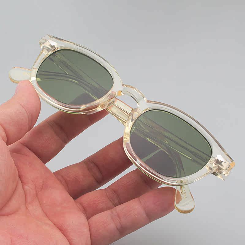 MOSCOT LEMTOSH sunglasses male overdraft yellow with frame glasses retro round polarized ink green sunglasses female