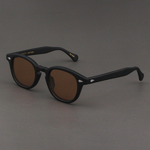 MOSCOT LEMTOSH SUNGLASSES FEMALE TIDE PLATES RETRO MATT FROSTED BLACK FRAME GLASSES LIGHT TEA COLOR SUNGLASSES