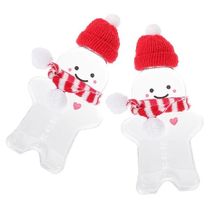 2 Sets Clear Water Bottle Drink Containers Gingerbread Man