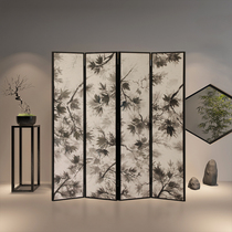 Chinese maple leaf effect custom screen living room background wall partition bedroom office Hotel folding mobile screen