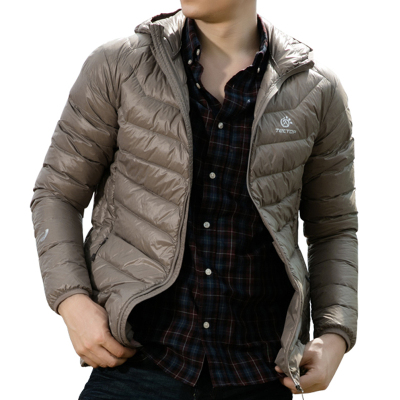 TECTOP explores the outdoor autumn and winter light down jackets for men and women couples ultra-thin and ultra-light waterproof hooded jacket