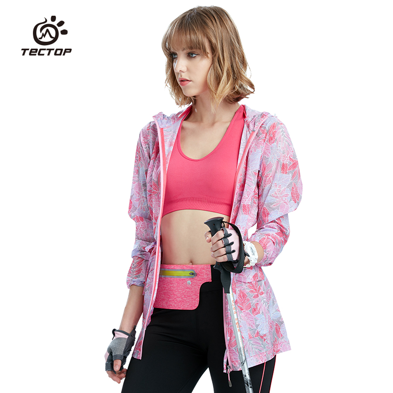 TECHCTOP EXPLORE THE OUTDOOR SUNSCREEN Colourful Leaves Printed Skin Coat Women in Long Edition JL80026