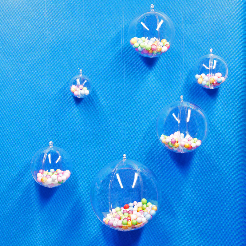 High transparent ball plastic ball hollow ball transparent acrylic ball diy decorated ball transparent hanging ball decoration