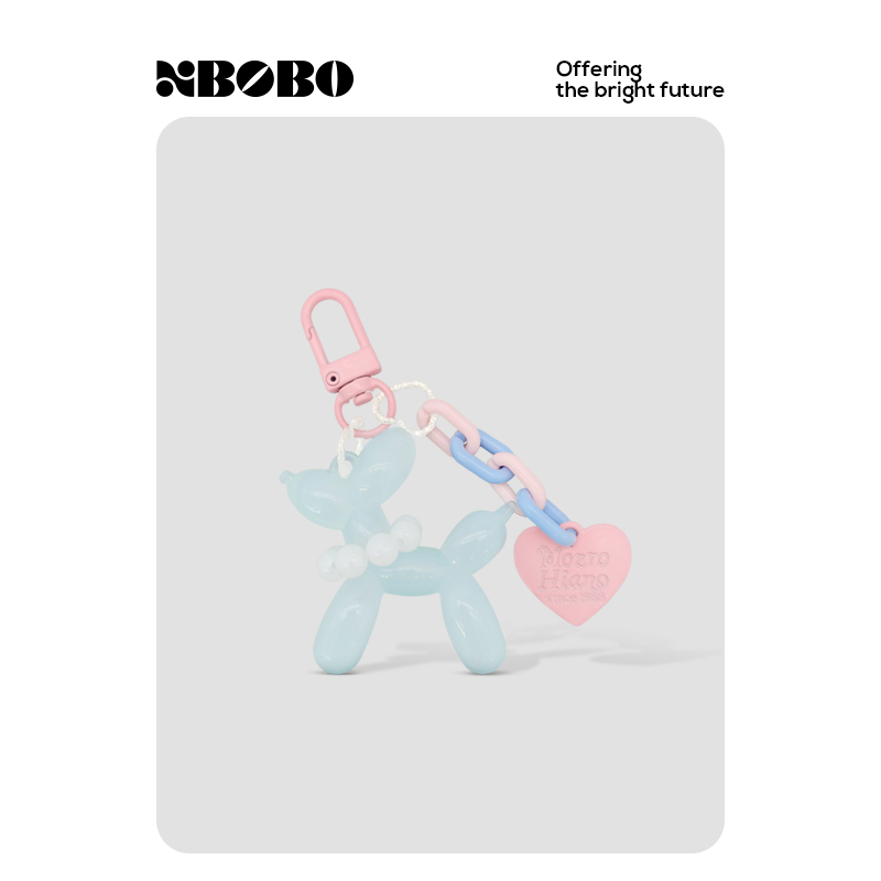 Xbobo Original Balloon Dog Keychain Couple Bag Pendant Cute Cartoon Key Chain Pendant Small Gift for Women