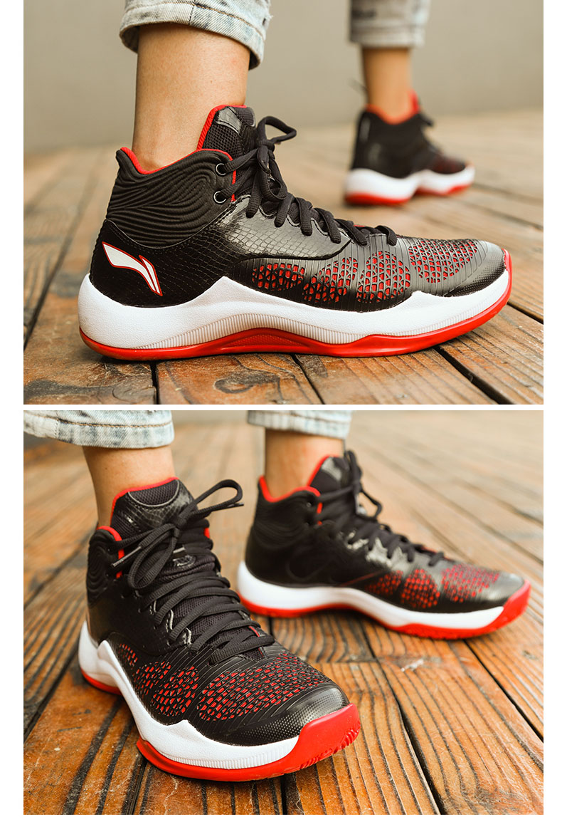 Li Ning Devil thế hệ thứ hai giày bóng rổ chống mòn Màu xanh bạc mùa hè giày thể thao sonic 5TD phiên bản đơn giản của giày nam graffiti - Giày bóng rổ sneaker nam