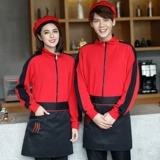 Отец -официант, работающий на официант Long -Ресторан Supermarket Supermarket Restaurant Restaurant Restaurant Fast