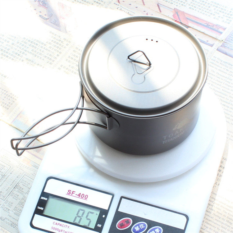 Thousand Oaks TOAKS Titanium Cup Titanium Pot POT-700-D115-L Pure Titanium Metal Portable Burning with Cover