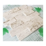 Белая мраморная мозаика, 3D, ископаемые, с печатью вашего логотипа