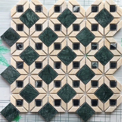 Мраморная изогнутая ретро мозаика на стену, популярно в интернете