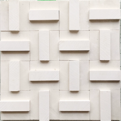 Белая мраморная мозаика на стену, 3D, ископаемые