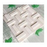 Белая мраморная мозаика на стену, 3D, ископаемые