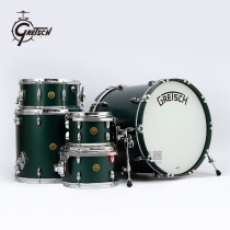 US production of Gretsch Gretucci Broadkaster radiodiffuseur Satin Cadillac Green shelf subdrum