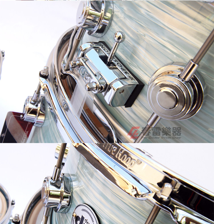 Барабанная установка 春雷乐器 dw collectors 收藏家 pale blue oyster 4/5鼓 架子鼓