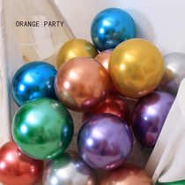 Netred metal chrome latex balloon birthday party decoration wedding room wedding scene layout thicker balloon