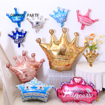 Golden Cartoon Crown Aluminum Film Balloon Boys and Females Decorated Party for Childrens Aluminum Foil Balloon