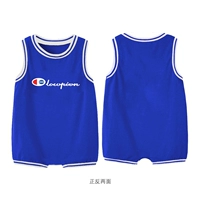 Синее боди без рукавов, английский