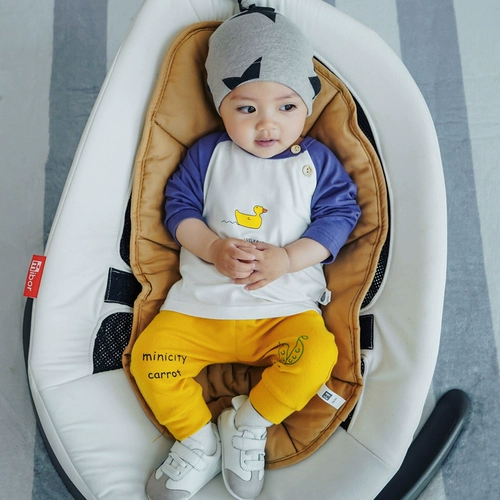 Осенние детские штаны подходит для мужчин и женщин для девочек, эластичная пуля, 0-1 лет