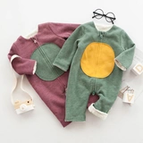 Детский зимний утепленный комбинезон для новорожденных подходит для мужчин и женщин для девочек, осенний сезон, 0 лет, 6 мес.