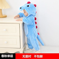 Одиночный весенний и осенний синий динозавр