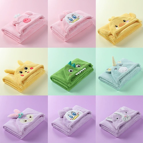 Детское банное полотенце, милый мягкий быстросохнущий плащ подходит для мужчин и женщин, детский банный халат для новорожденных