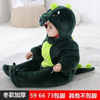 Утолщенный зимний темно-зеленый дракон