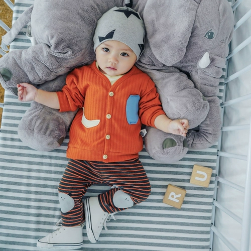 Осенний детский лонгслив подходит для мужчин и женщин для девочек для новорожденных, хлопковый кардиган, 0-1 лет, 9 мес.