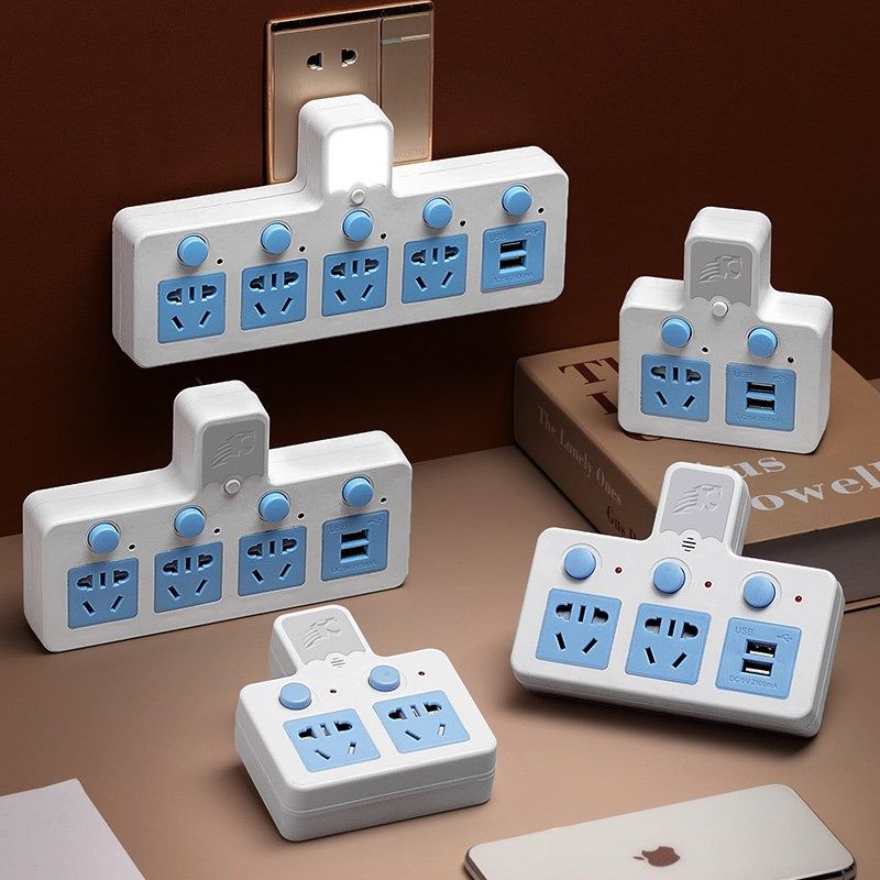 Wireless multipurpose porous socket row-plug home converter plug One-turn-two-10%-2 skewer multifunctional