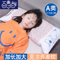 Childrens pillow buckwheat primary school student kindergarten 3 Cassia 6 years old 4 summer cold Pillow summer sweat and breathable