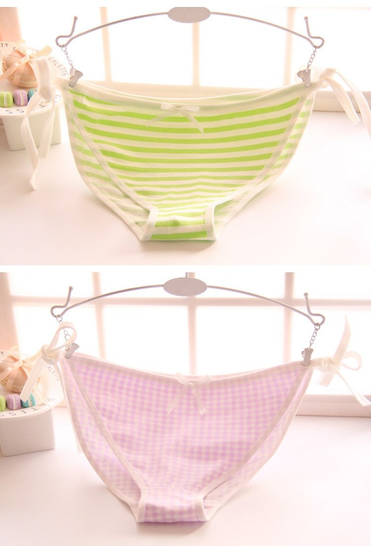 Hai nhân dân tệ ít COS sọc béo lần Hatsune ren dây cotton gợi cảm nữ hoạt hình tam giác đồ lót bán buôn đồ lót big size