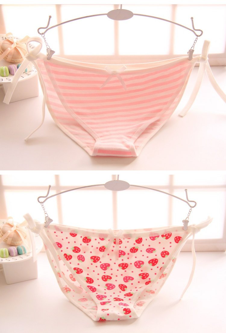 Hai nhân dân tệ ít COS sọc béo lần Hatsune ren dây cotton gợi cảm nữ hoạt hình tam giác đồ lót bán buôn đồ lót big size