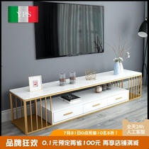 Nordic style light luxury TV cabinet Modern simple floor cabinet Living room small apartment Marble coffee table TV cabinet combination