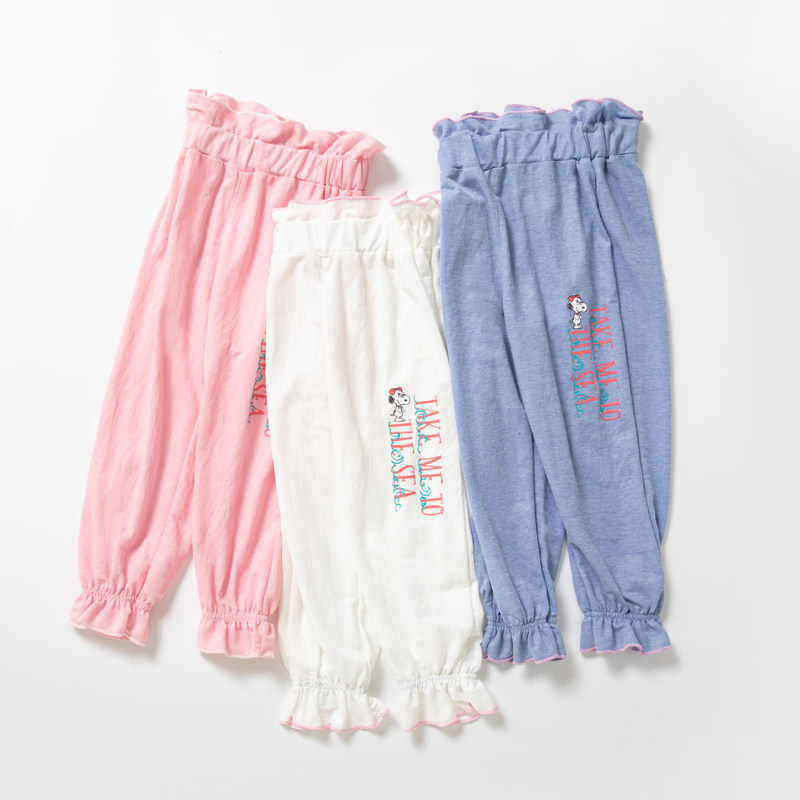 Children's mosquito trousers summer skinny skeleton lamps cooler pants baby pants loose leisure princess